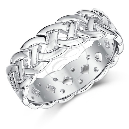 9ct celtic knot white gold - celtic,