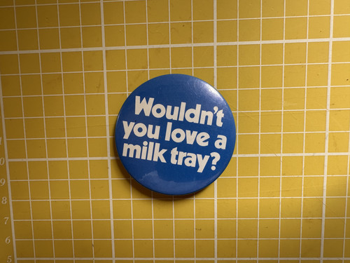 Chocolate tin badge - tin,