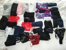 JOBLOT OF WOMENS' UNDERWEAR - ALL NEW - 35 MIXED Sizes Thong Briefs Knickers etc