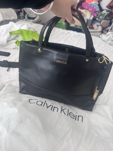 Calvin klein black faux - klein,