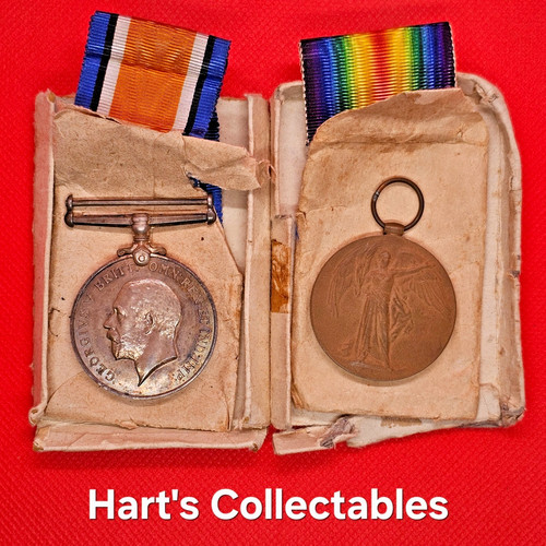 Ww1 medal pair - ww1, pte