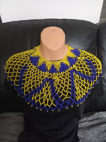Zulu glass beaded collar - glass,