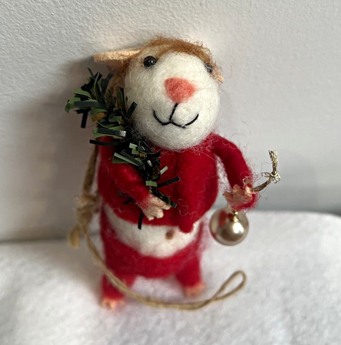 Felt christmas chubby mouse - felt,