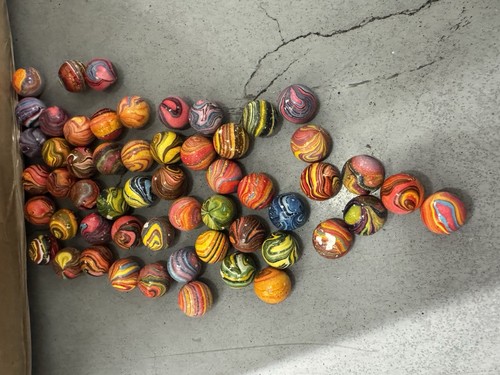 Clay polymer marbles - polymer,