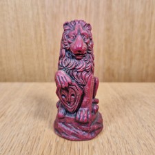 Lion with Shield Chess Piece Ornament Brown 8 X 4cm 103g Figurine Carlsen