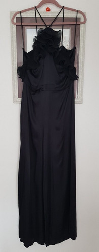 Zara black satin - black, jumpsuit,