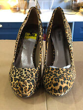 Barratts Leopard Skin Print Shoes size 6, 4 inch stilletto heel & rounded toe