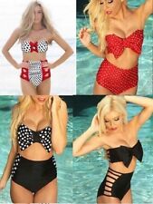Sexy Women Retro 50s Pin up Vintage High Waist Bikini Swimwear Vintage