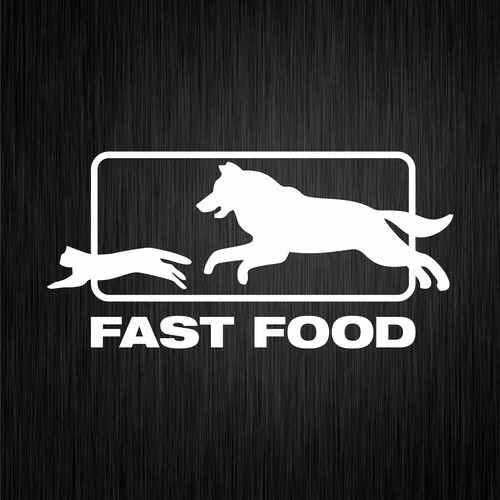Fast food dog - dog, white