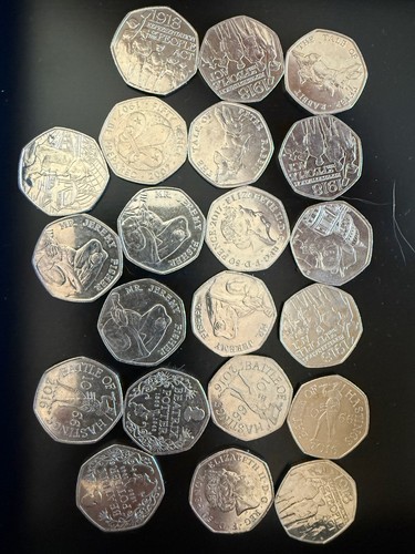 50p coins circulated multi - uk,