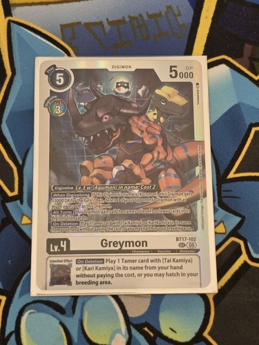 Greymon bt17 102 - greymon, reprint