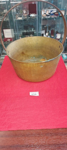 Gold solid brass marked pot - solid,