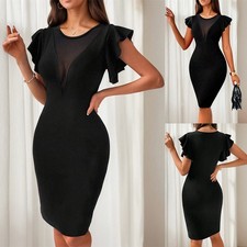 Womens Sexy Mesh Mini Bodycon