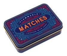 Matchbox Match Tin Metal Box