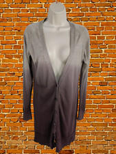 WOMENS GAP SIZE UK LARGE AUBERGINE OMBRE KNIT V NECK BUTTON CARDIGAN JUMPER WOOL