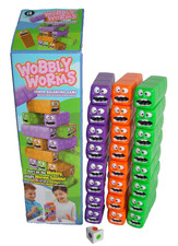 Smyths Toys WOBBLY WORMS 24 pieces tower balancing game kids 3+