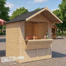 Wooden timber garden - wooden, bar