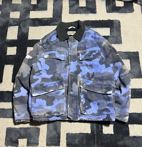 Stussy jacket camo blue - stussy,