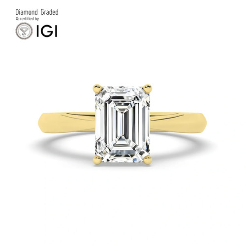 Emerald diamond engagement - diamond,