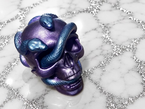 Resin snake skull - resin,