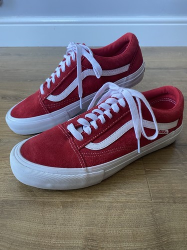 Vans old skool pro red - skool, white