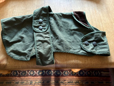 Green waxed dog coat size small 14 "