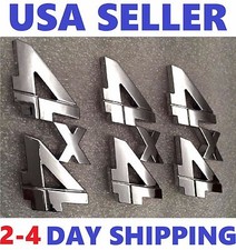 3X Chrome 4X4 EMBLEM CRANE