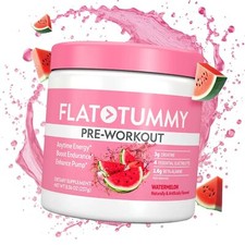 Flat Tummy Pre Workout Powder for Women – Energy Endurance and Muscle Support...