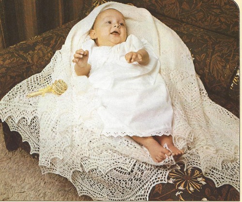 Shetland lace baby shawl - lace,
