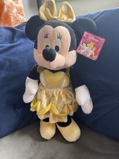 Rare Find Vintage Minnie Mouse Soft Plush Teddy Dressed as Belle With Tag On