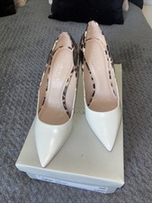 Alice  Carvela Women's Heel Court Shoes White Comb Size 39 New With Box