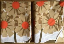 Rhododendron Blossom in Tea Rose Orla Kiely 2 Housewife Pillowcases New 50x75cm
