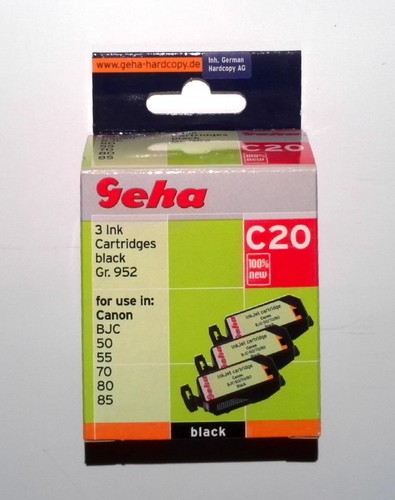 Pack ink 3ml black geha - ink,