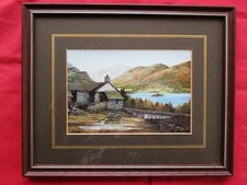 High Quality Framed Print Lakeside Cottage by Kevin Platt, signed by the artist