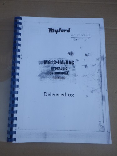 Myford mg12 hac hydraulic - mg12-ha/hac,