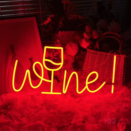 Wine neon sign - neon, art