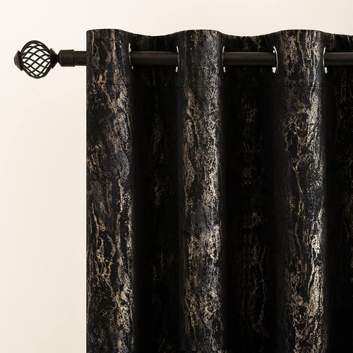 Miulee black velvet curtains - velvet,