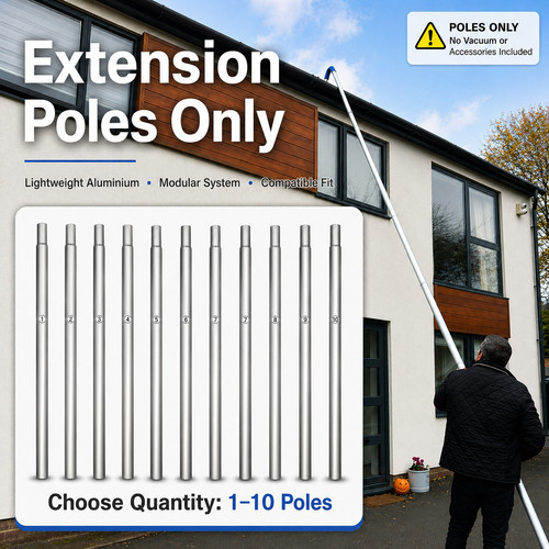 Gutter vacuum poles - poles, only