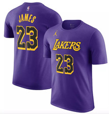 Los Angeles Lakers T-Shirt Kid's Jordan LeBron James Statement Top - New