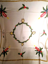 VINTAGE HAND EMBROIDERED XMAS