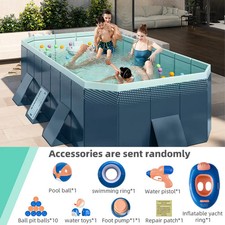 Foldable hard plastic pool - plastic,
