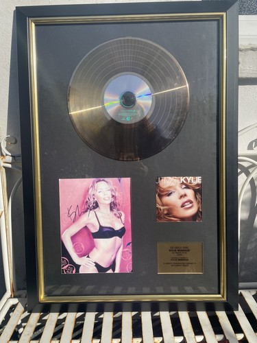 Kylie minogue signed gold disc - minogue,