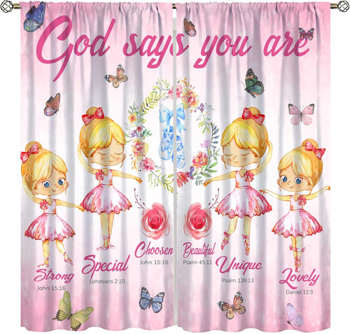 Ballet girl american curtains - ballet,
