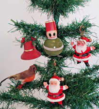 Vintage retro christmas tree - retro,