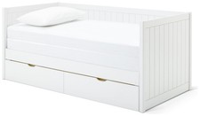 Axel Trundle Day Bed with 1 Drawer - White | Space-saving day bed