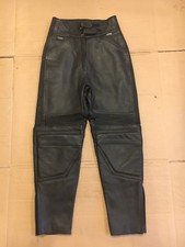 WOLF Ladies stunning Leather  Motorcycle Trousers UK 10 = 28" Waist (LUB5)