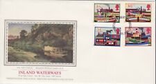 GB Stamps First Day Cover Sotheby's Silk Painting Inland Waterways, canal 1993