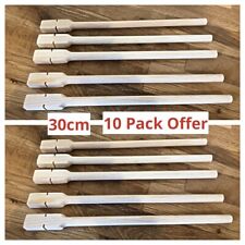 Set of 10 Wooden Bird Perches for Cage Budgie Canary Finch Wood Perch 30cm 12mm