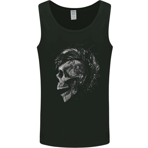 Punk rock skull with tattoos - punk,