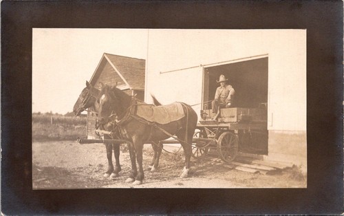 Farmer driving farm wagon - farmer,